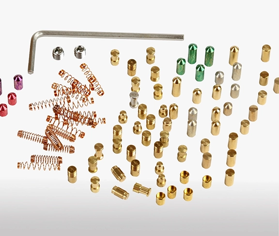 Set of springs, pins and pins for converting locking cylinders