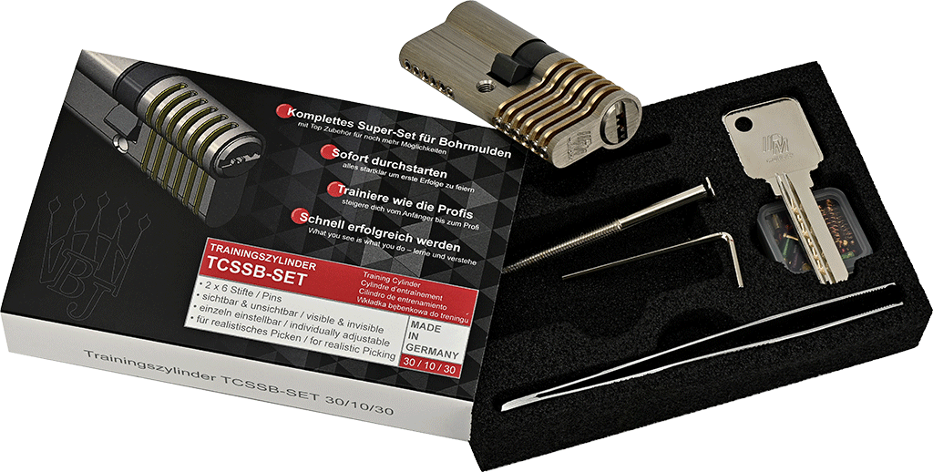 6-pin dimple practice lock set