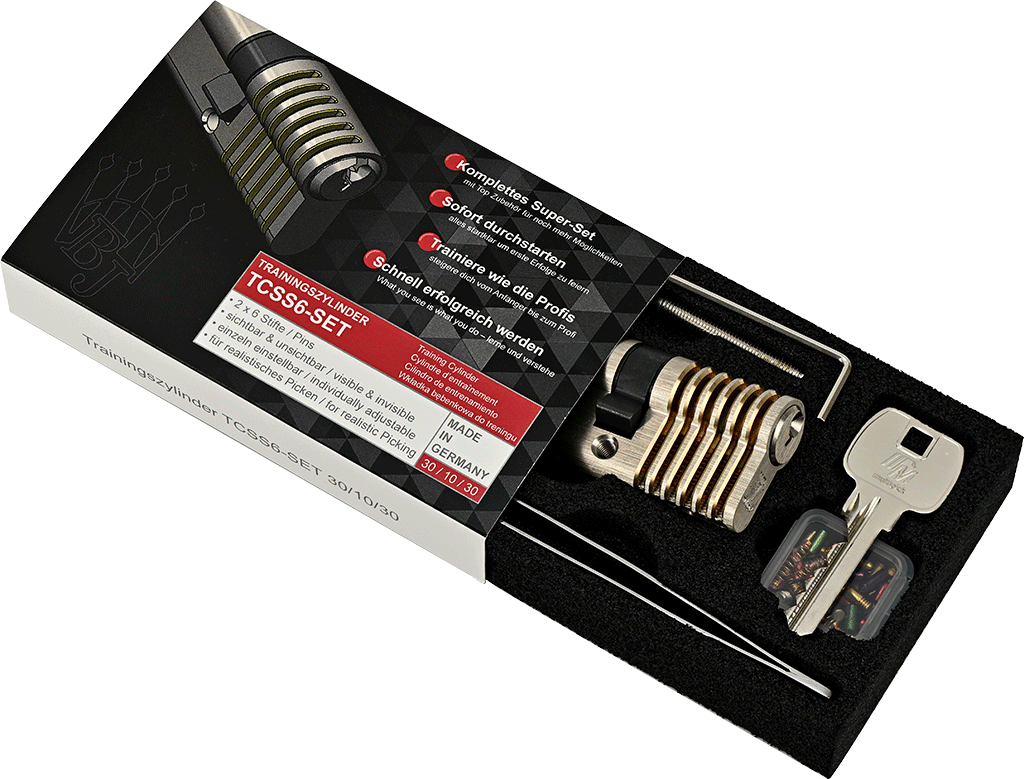 6-pin advanced Euro profile training lock set