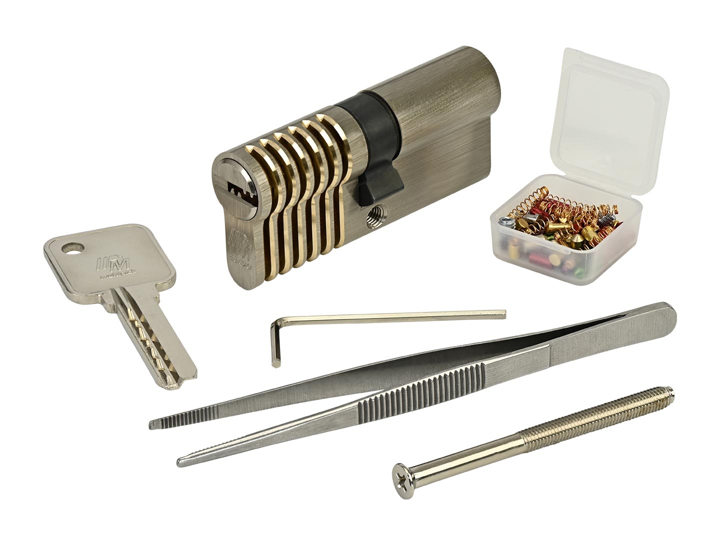 6-pin Dimple practice lock set for left-handers