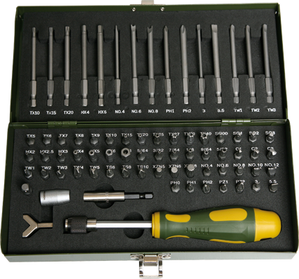 PROXXON Special Bit Set, 75 pieces