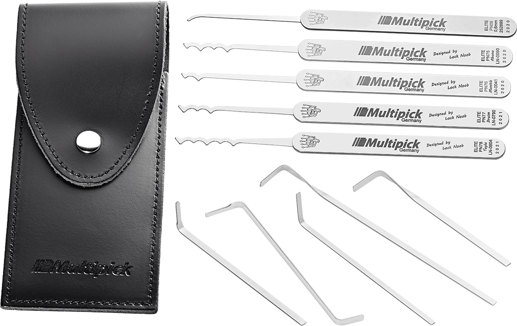 ELITE 10 „Lock Noob“ Duo Peak Rake Lock Pick Set