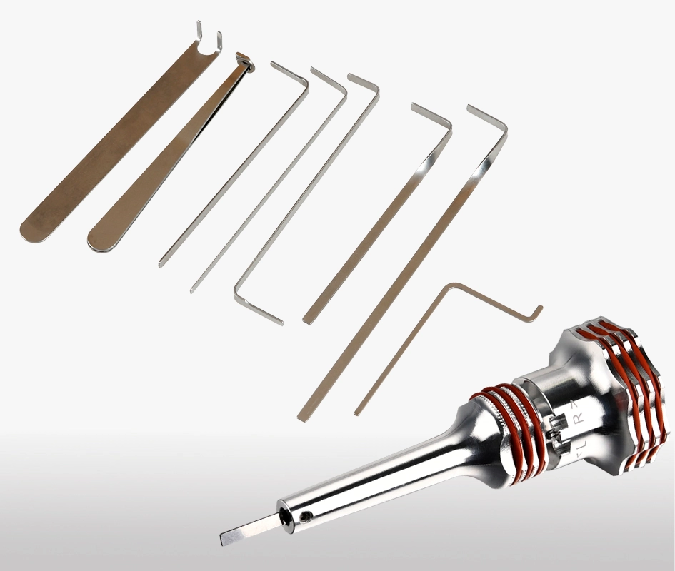 Plug spinner tensioner for quick over-tightening of lock cylinders