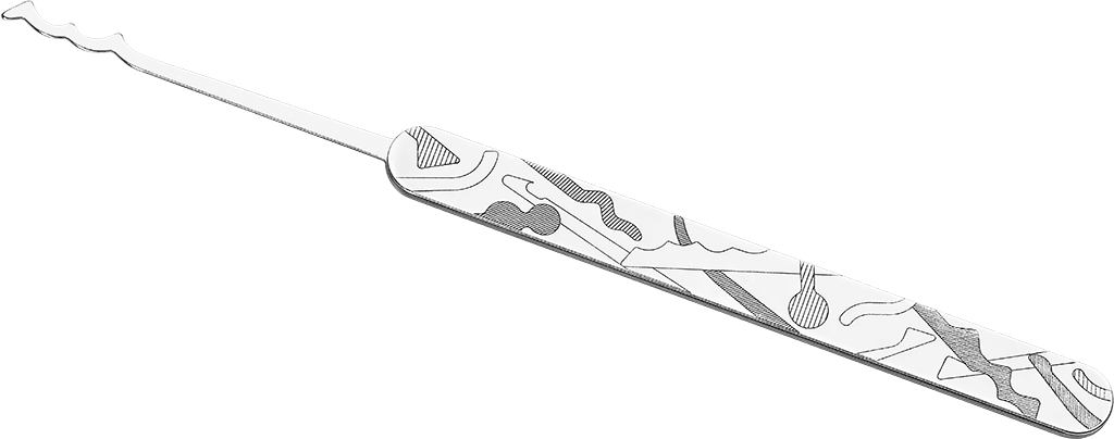 Ganzúa ELITE Rastrillo Druim - Lock Noob 0.6 mm (PN77)