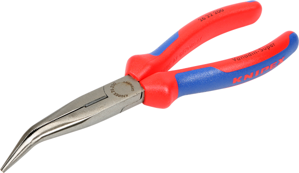Alicate Knipex boca de cigüeña en ángulo de 40º
