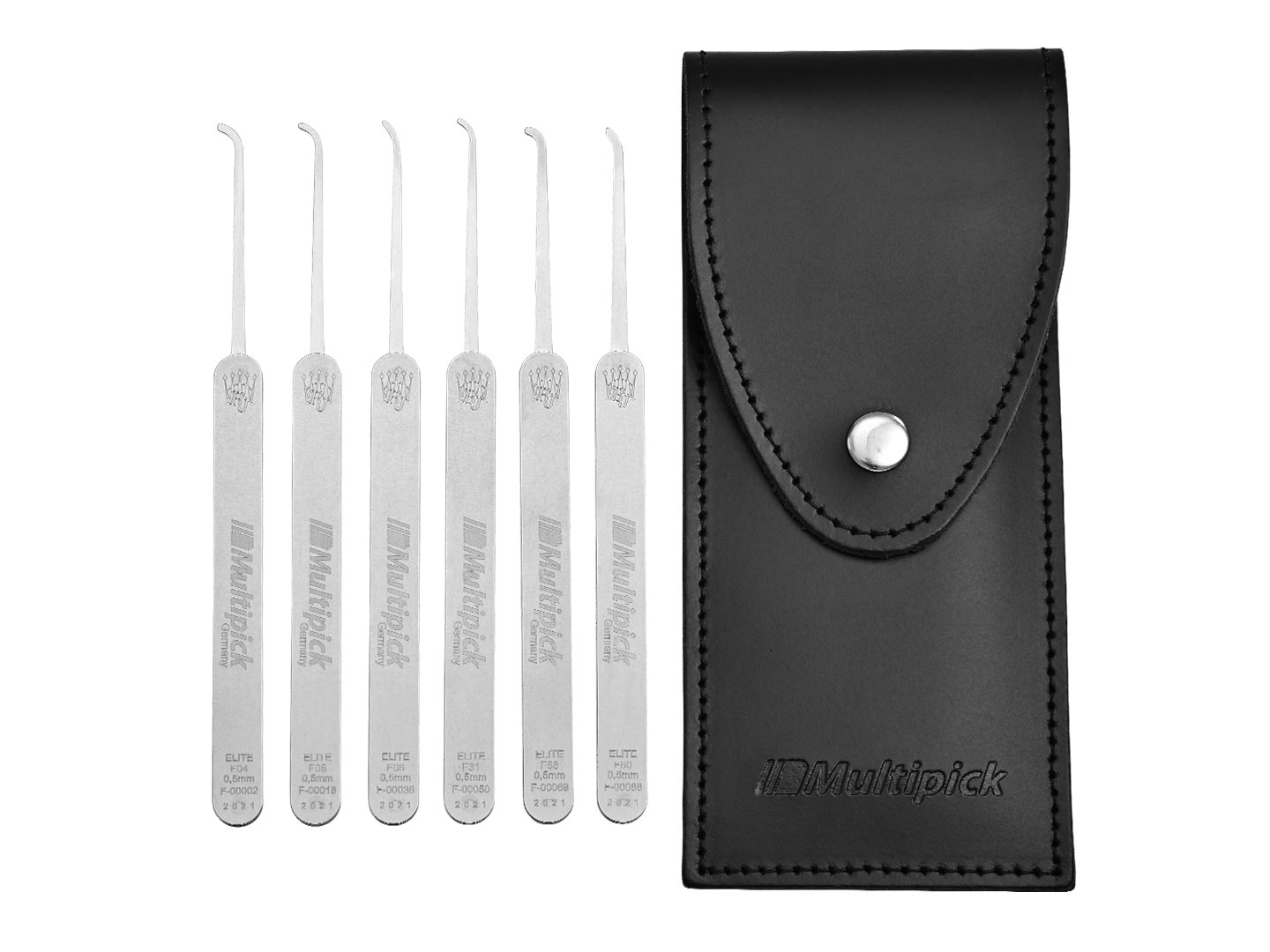 Juego de Ganzúas 0.5 mm Multipick ELITE - 6 pzas