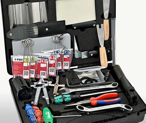 Coffret d'ouverture avec accessoires pour serruriers