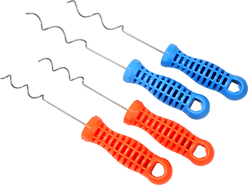 Aiguilles à spirale, set de 4 - Ø 1.5 + 1.7 mm