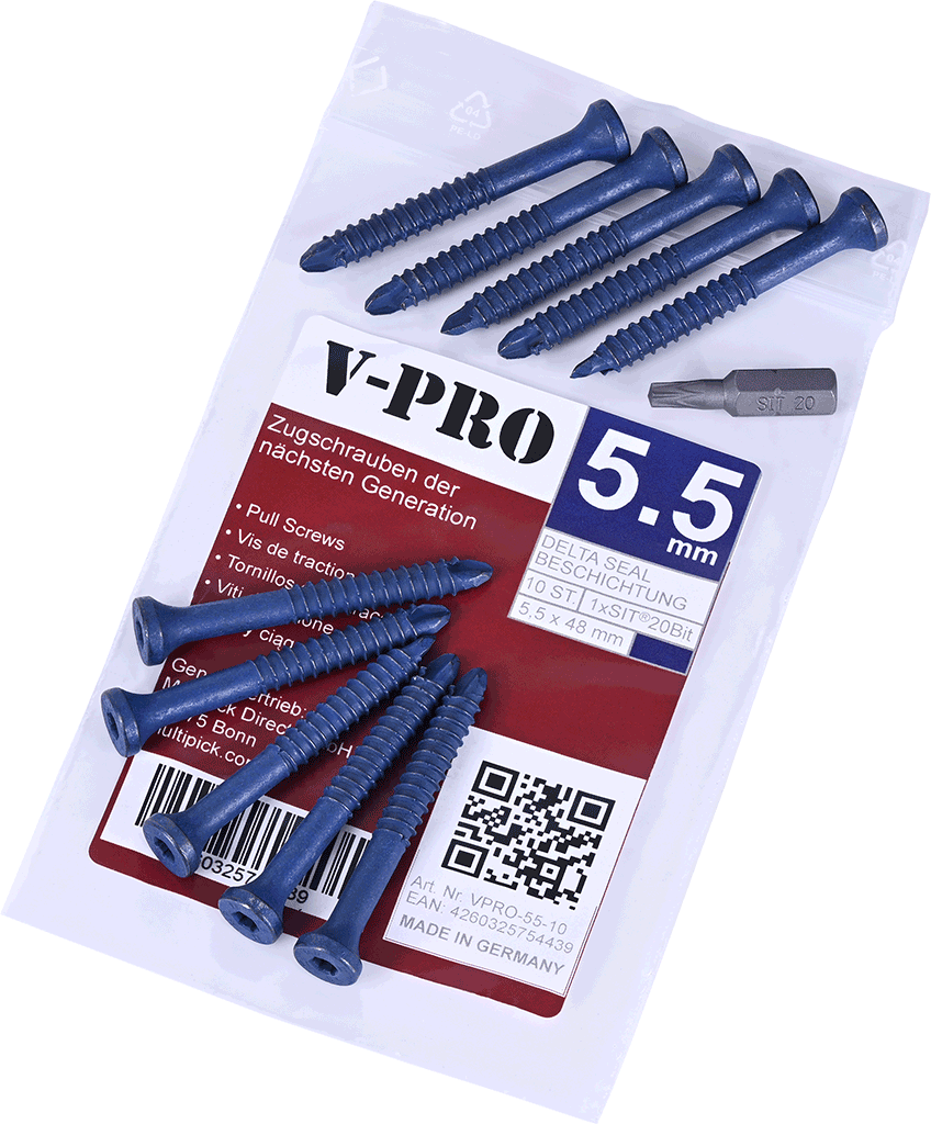 Extractor de cerraduras de autos + 20 tornillos V-PRO