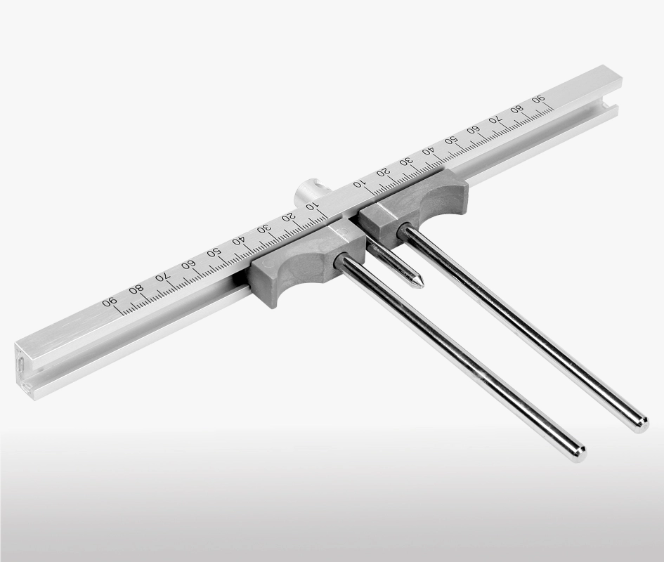 Lock cylinder measuring gauge for cylinder length