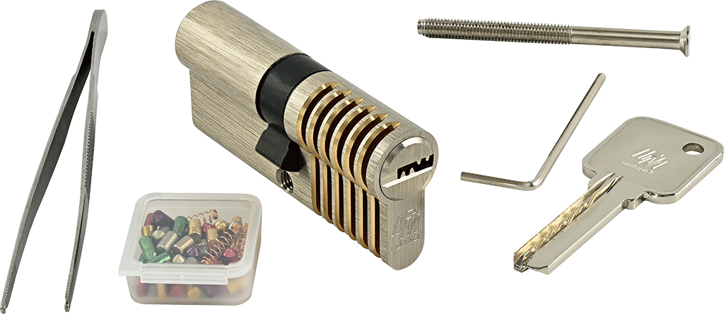 6-pin dimple practice lock set