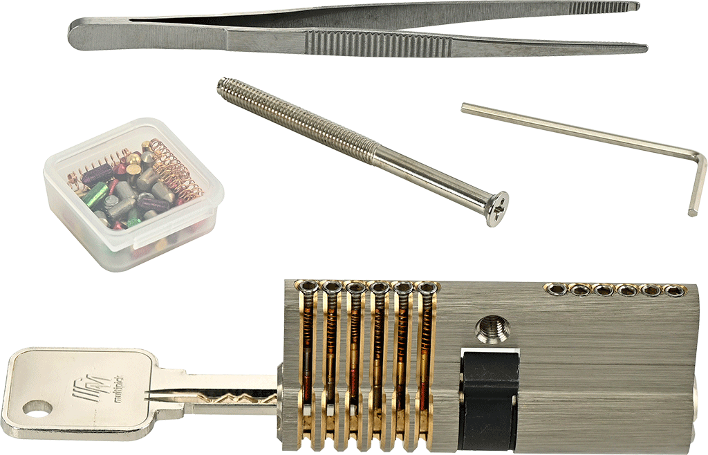 6-pin dimple practice lock set