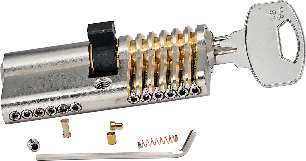 6-pin advanced Euro profile training lock set