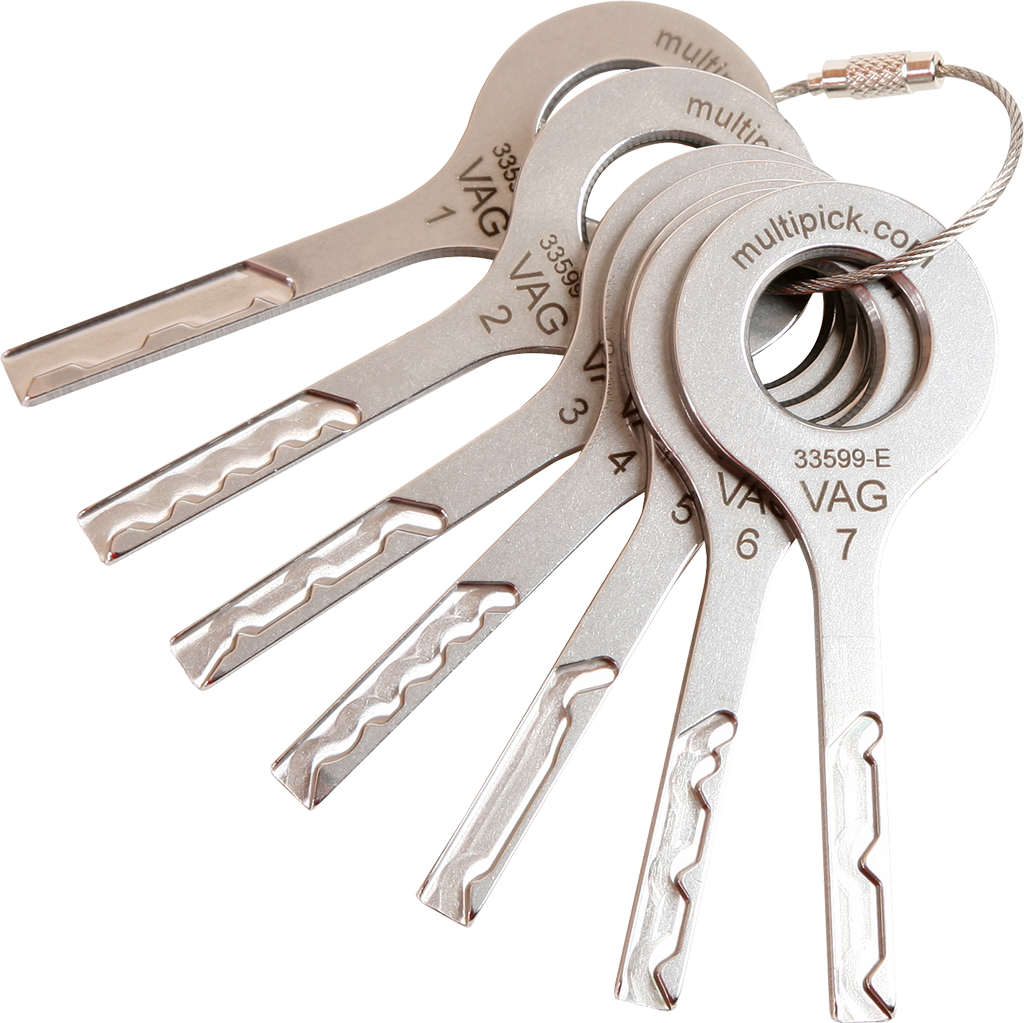 VAG - Stainless Steel Laser Track Key Set 7 pieces