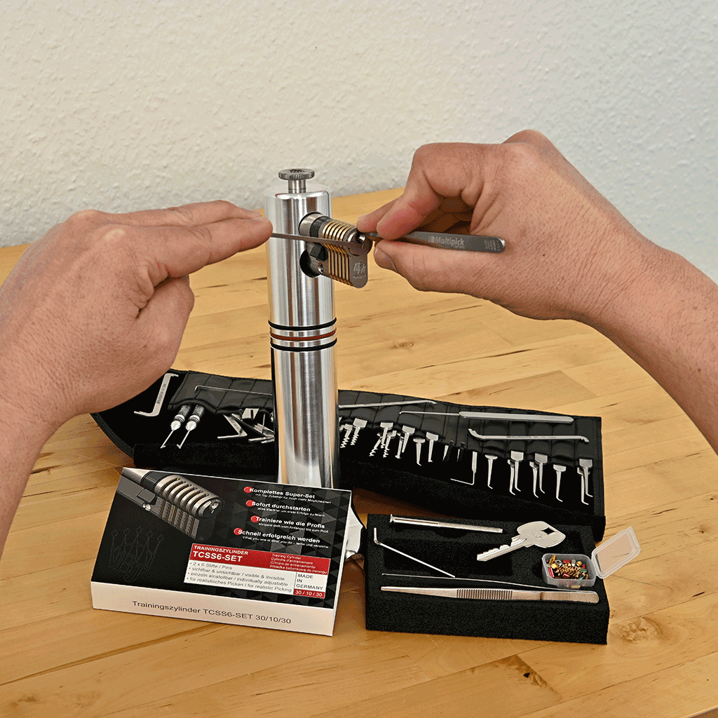 6-pin advanced Euro profile training lock set