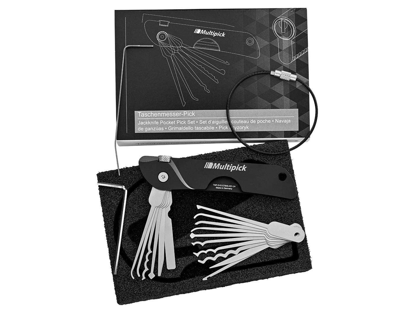 EDC Pocket Pick Set Blackline Edition + 10 Tips