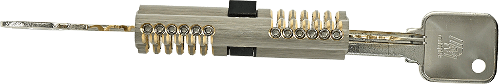 6-pin Dimple/Euro profile combi training lock set