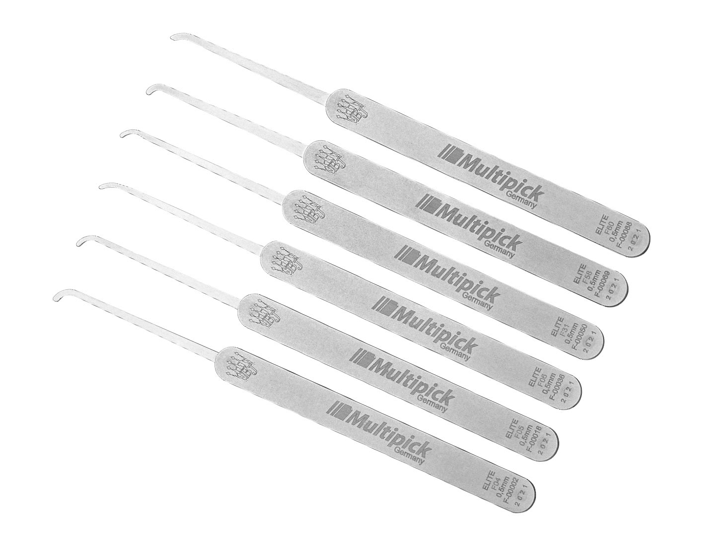 Juego de Ganzúas 0.5 mm Multipick ELITE - 6 pzas
