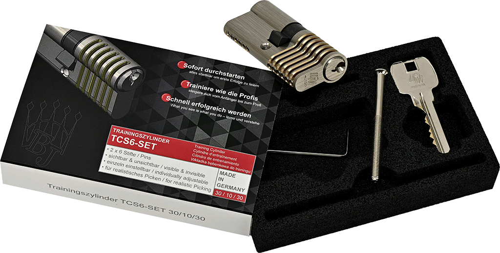 6-pin Euro profile training lock set
