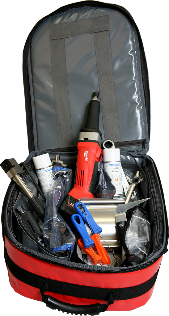 Emergency-Openings Backpack, red