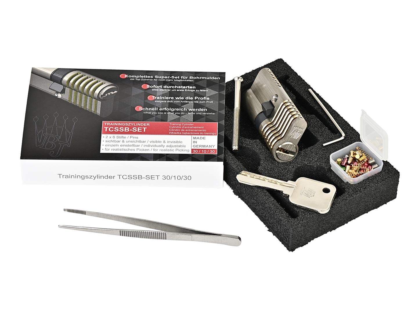 6-pin Dimple practice lock set for left-handers