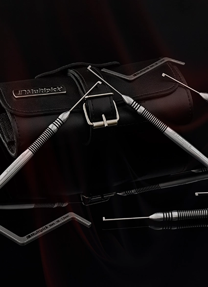 Lockpicks avec étui en cuir