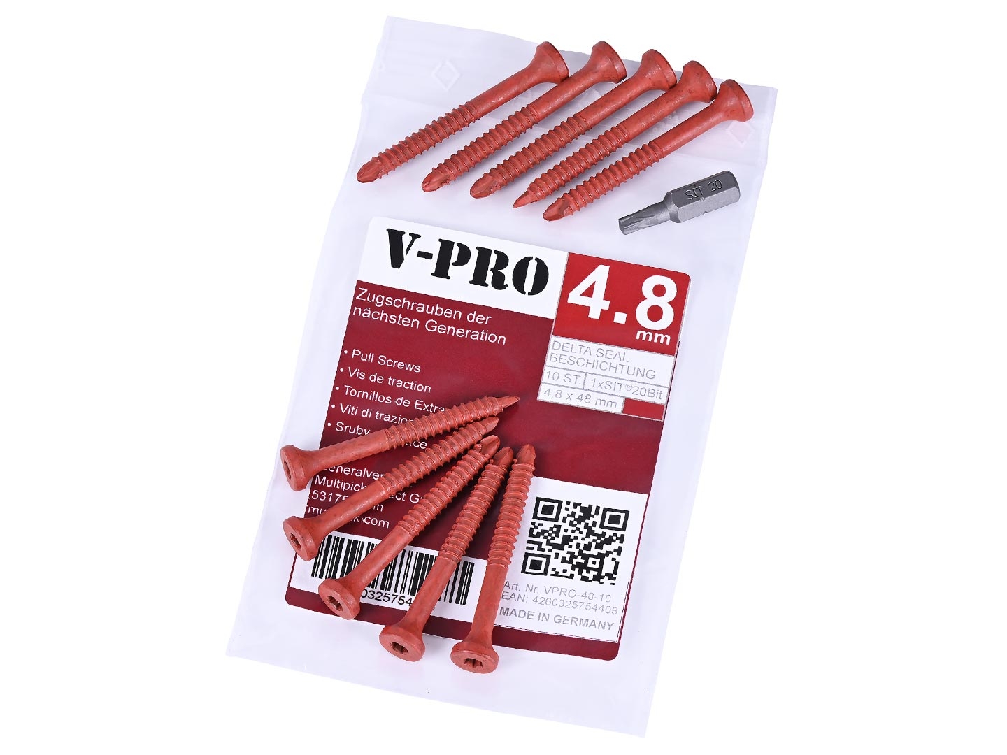 V-PRO self-tapping pull screws 4.8 x 48 mm - 10 pieces